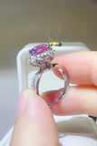 2 Carat Moissanite 925 Sterling Silver Flower Shaper Ring thumbnail 3