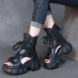 Chunky Platform Lace-Up Sandals thumbnail 3