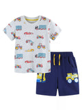 Children's Vehicle Print T-Shirt and Shorts Set thumbnail 1