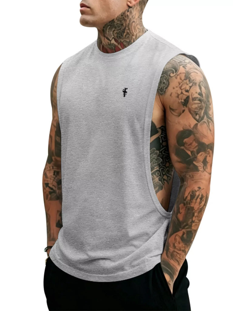 Men's Full Size Round Neck Tank Top Plus Size