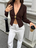 Single-Button Fitted Cardigan thumbnail 5