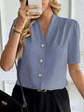 V-Neck Button-Down Shirt thumbnail 6