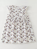 Children's Rainbow Print Ruffle Sleeve Dress thumbnail 2