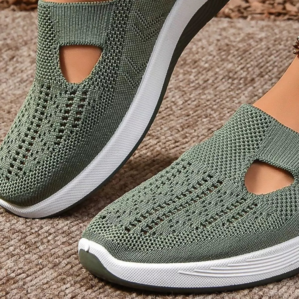 Round Toe Mesh Slip-Ons