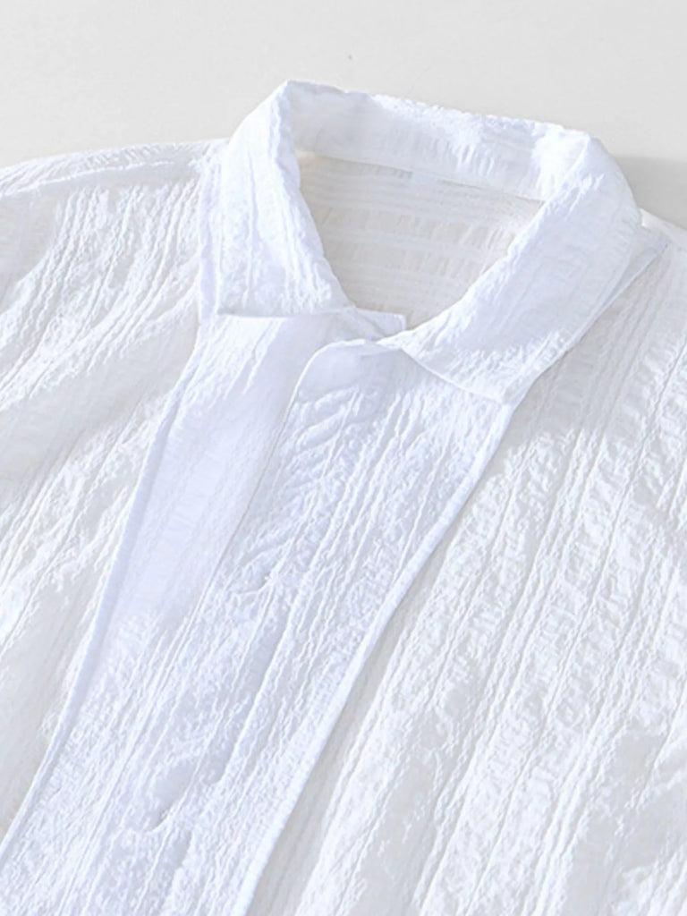Men's Plus Size Button Up Short Sleeve Shirt