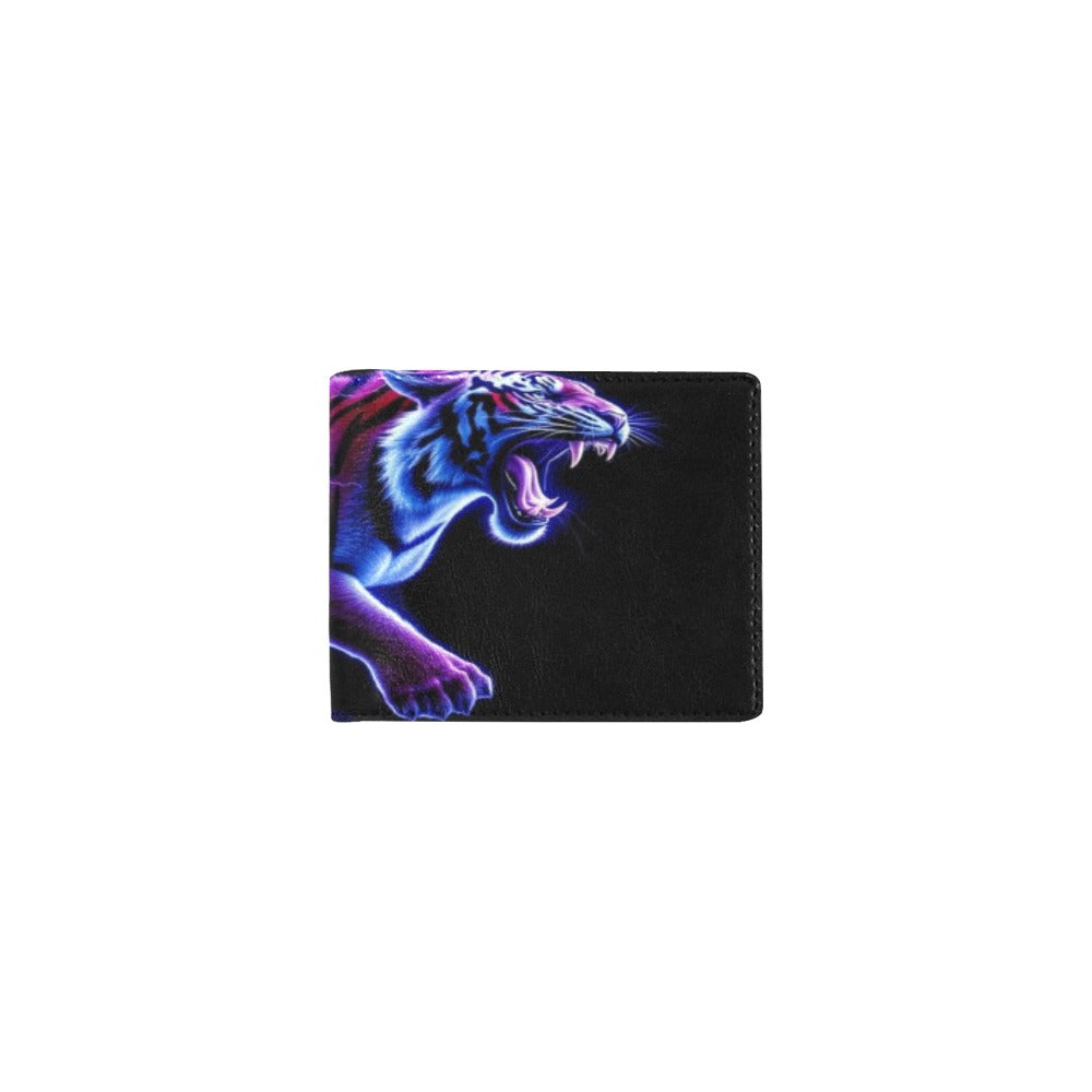 Neon Tiger Black Bifold Wallet