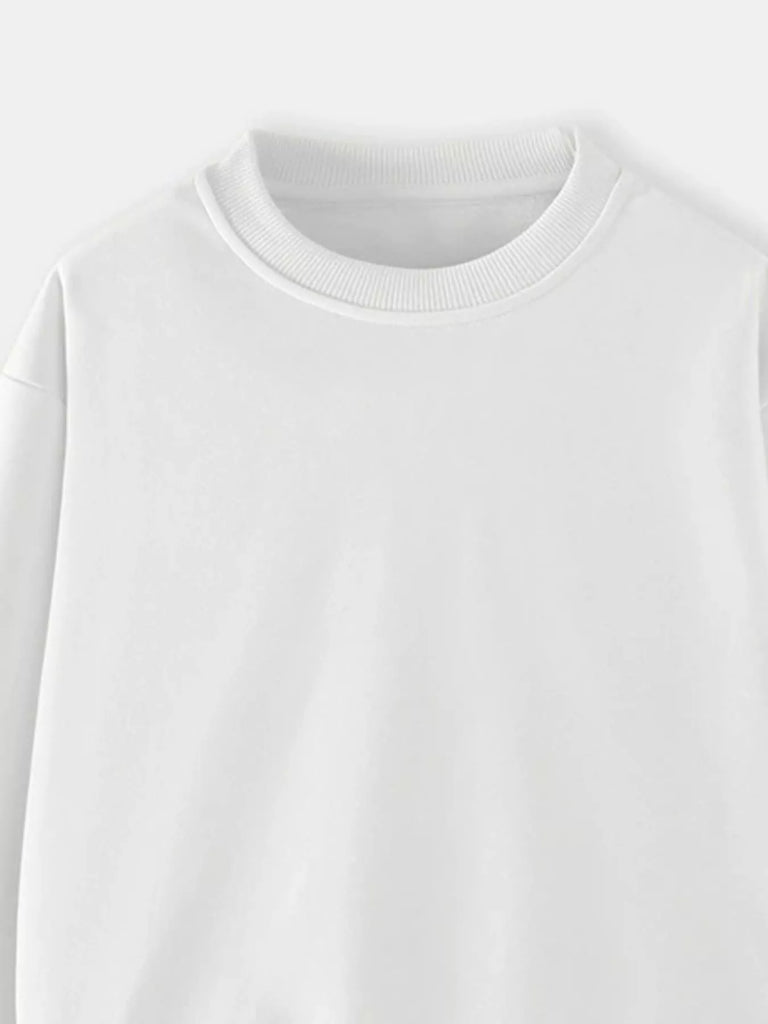 Children's Casual Solid Color Crew Neck Sweatshirt