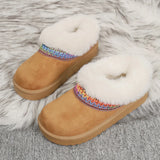 Fur-Lined Platform Boots with Decorative Woven Strap thumbnail 7