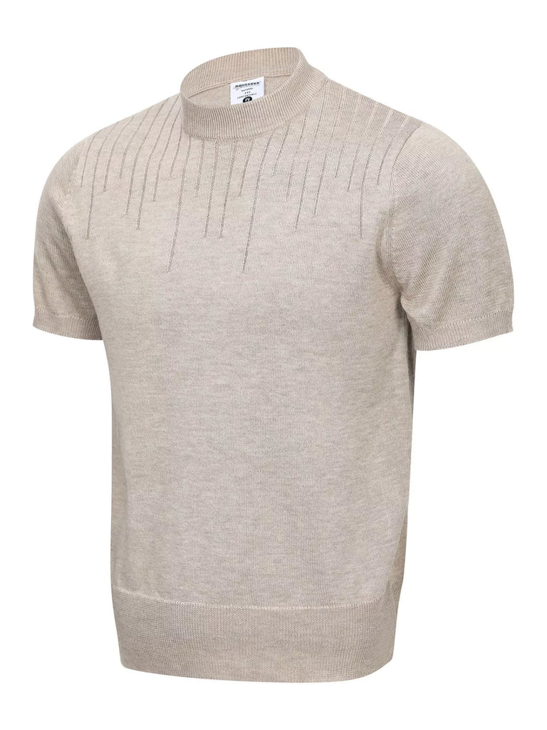 Men's Mock Neck Short Sleeve Knit Top