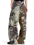 Men's Camouflage Leopard Patchwork Cargo Pants thumbnail 3