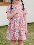 Children's Floral Print Short Sleeve A-Line Dress thumbnail 1