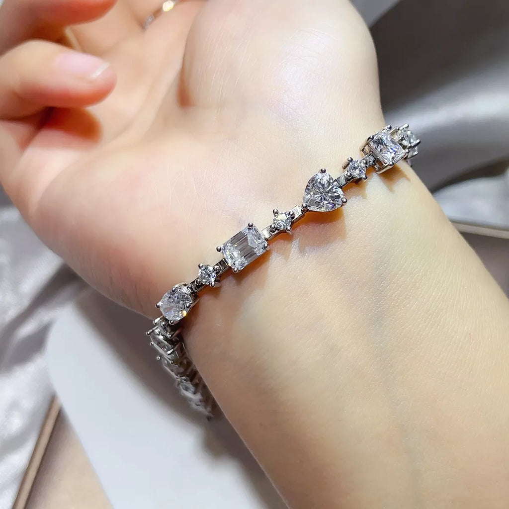 925 Sterling Silver Moissanite Bracelet