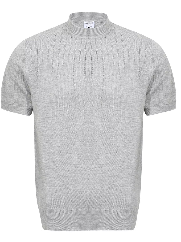 Men's Mock Neck Short Sleeve Knit Top