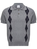 Men's Argyle Knit Short Sleeve Polo thumbnail 3