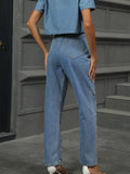 Pearl Detail Jeans with Pockets thumbnail 3
