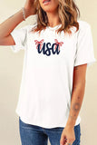 USA Lettering Bow Embroidered T Shirt thumbnail 5