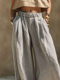 Full Size Elastic Waistband Wide Leg Pants Plus Size thumbnail 5