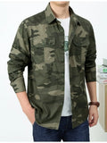 Men's Plus Size Camouflage Print Long Sleeve Shirt thumbnail 2