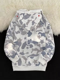 Men's Camo Print Zip-Up Hoodie thumbnail 3