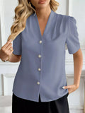 V-Neck Button-Down Shirt thumbnail 10