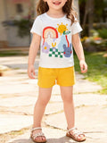 Children's Cartoon Graphic T-shirt and Shorts Set thumbnail 1