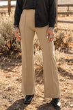 High Waist Full Length Regular Fit Pants thumbnail 1