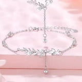 925 Sterling Silver Leaf Bracelet thumbnail 2