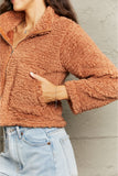 Zip-Up Collared Teddy Jacket thumbnail 5