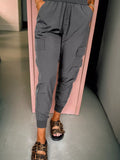Elastic High Waist Pocketed Cargo Jogger Pants thumbnail 1