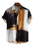 Men's Plus Size Color Block Button Up Shirt thumbnail 5