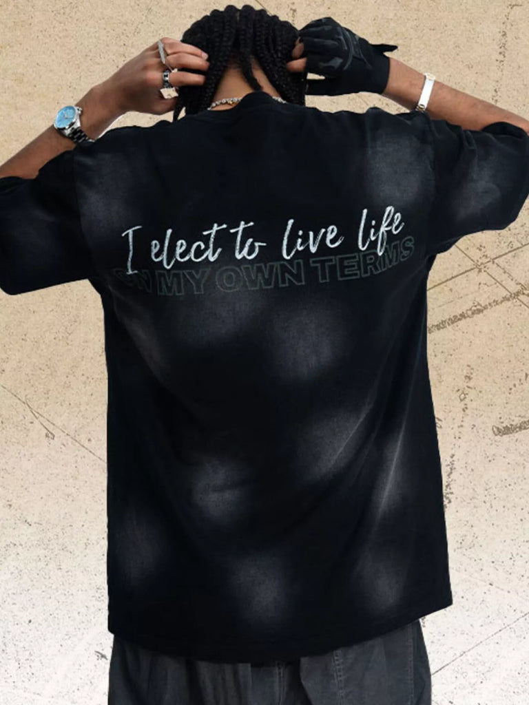 Men's Vintage Graphic Round Neck T-Shirt