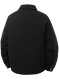 Men's Plus Size Snap Down Long Sleeve Jacket thumbnail 2