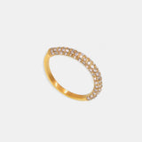 18K Gold-Plated Inlaid Zircon Ring thumbnail 1