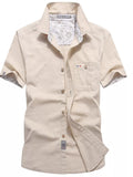 Men's Full Size Button Up Short-Sleeve Casual Shirt Plus Size thumbnail 2