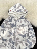 Men's Camo Print Zip-Up Hoodie thumbnail 5
