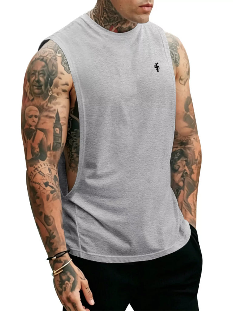 Men's Full Size Round Neck Tank Top Plus Size