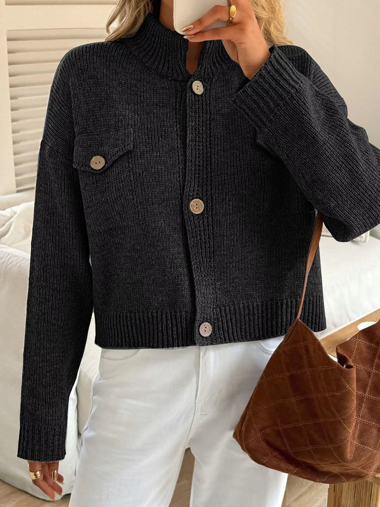 Button-Down Knit Cardigan