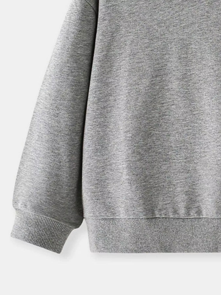 Children's Casual Solid Color Crew Neck Sweatshirt