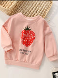 Children's Strawberry Picking Graphic Crew Neck Sweatshirt thumbnail 7
