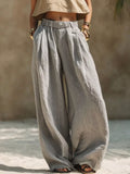 Full Size Elastic Waistband Wide Leg Pants Plus Size thumbnail 4
