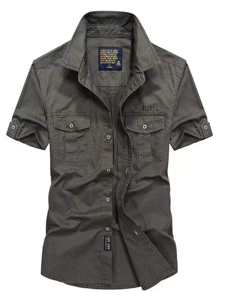 Men's Plus Size Casual Short-Sleeve Shirt