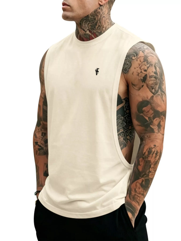 Men's Full Size Round Neck Tank Top Plus Size