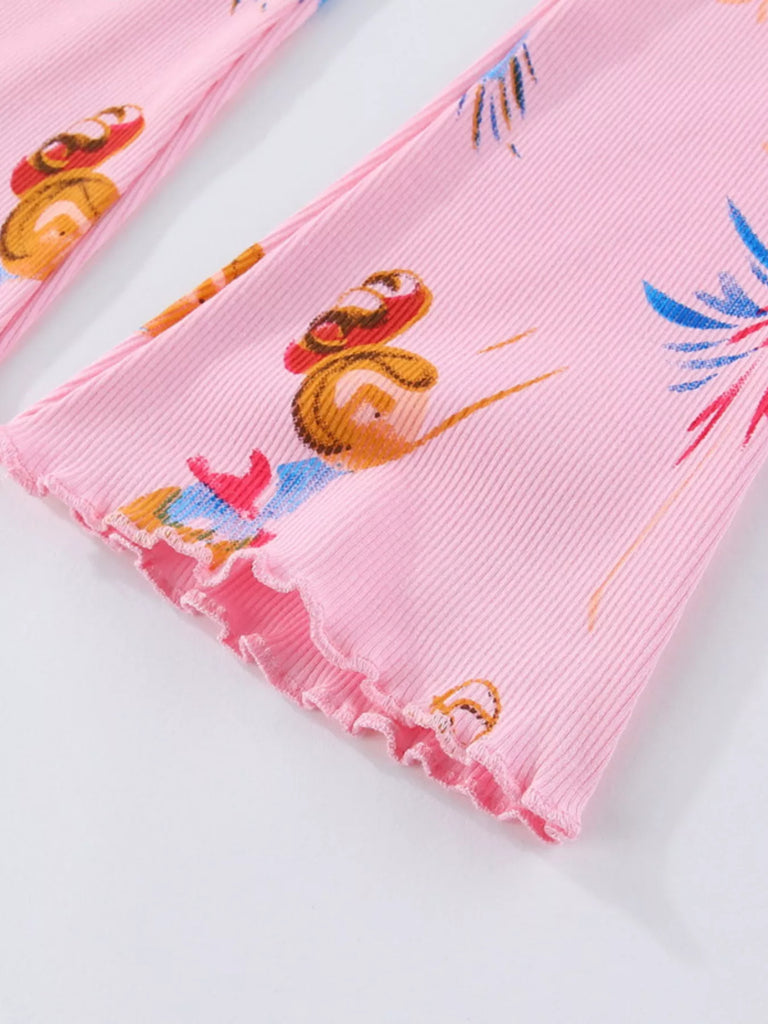 Children's Fairy Print Flared Leggings