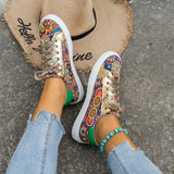 Printed Round Toe Sneakers thumbnail 2