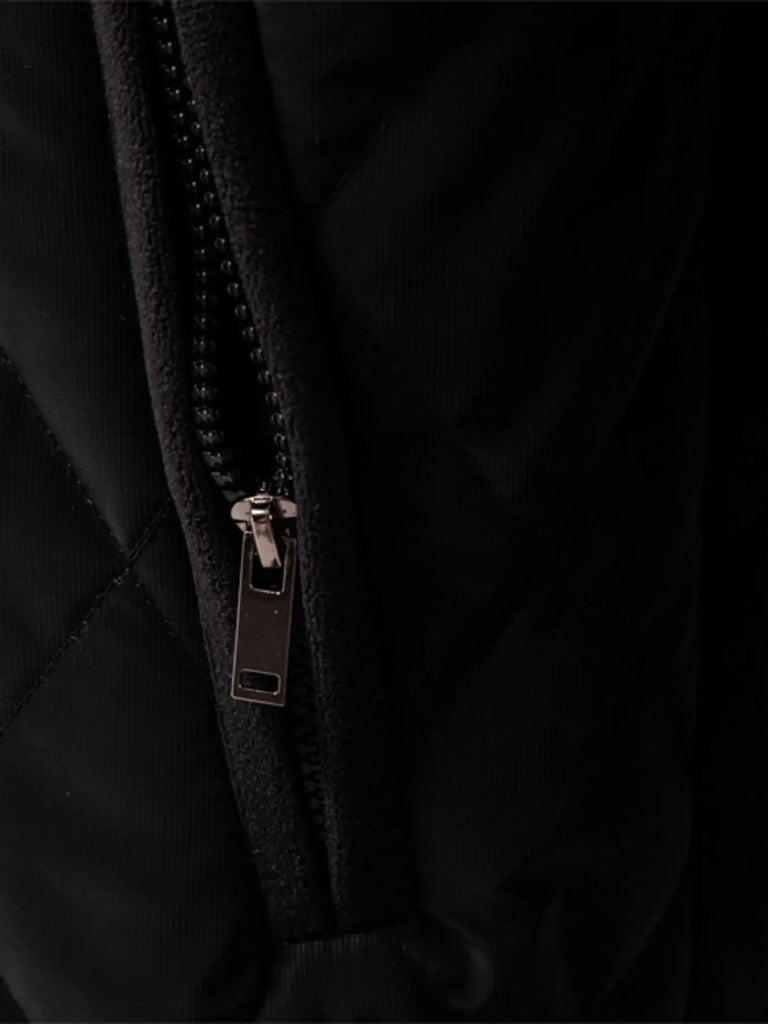 Men's Quilted Snap Down Long Sleeve Jacket