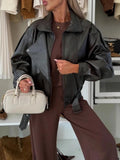Leather Zip Up Jacket thumbnail 2