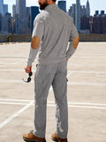 Men's Full Size Casual Button Detail Top and Pants Set Plus Size thumbnail 10