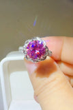 2 Carat Moissanite 925 Sterling Silver Flower Shaper Ring thumbnail 4