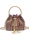 Rhinestone Embellished Bucket Crossbody Bag thumbnail 8