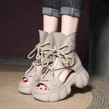 Chunky Platform Lace-Up Sandals thumbnail 8